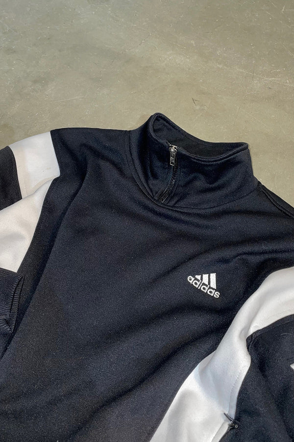 90'S HALF-ZIP TRACK JACKET / BLACK [SIZE: M USED]