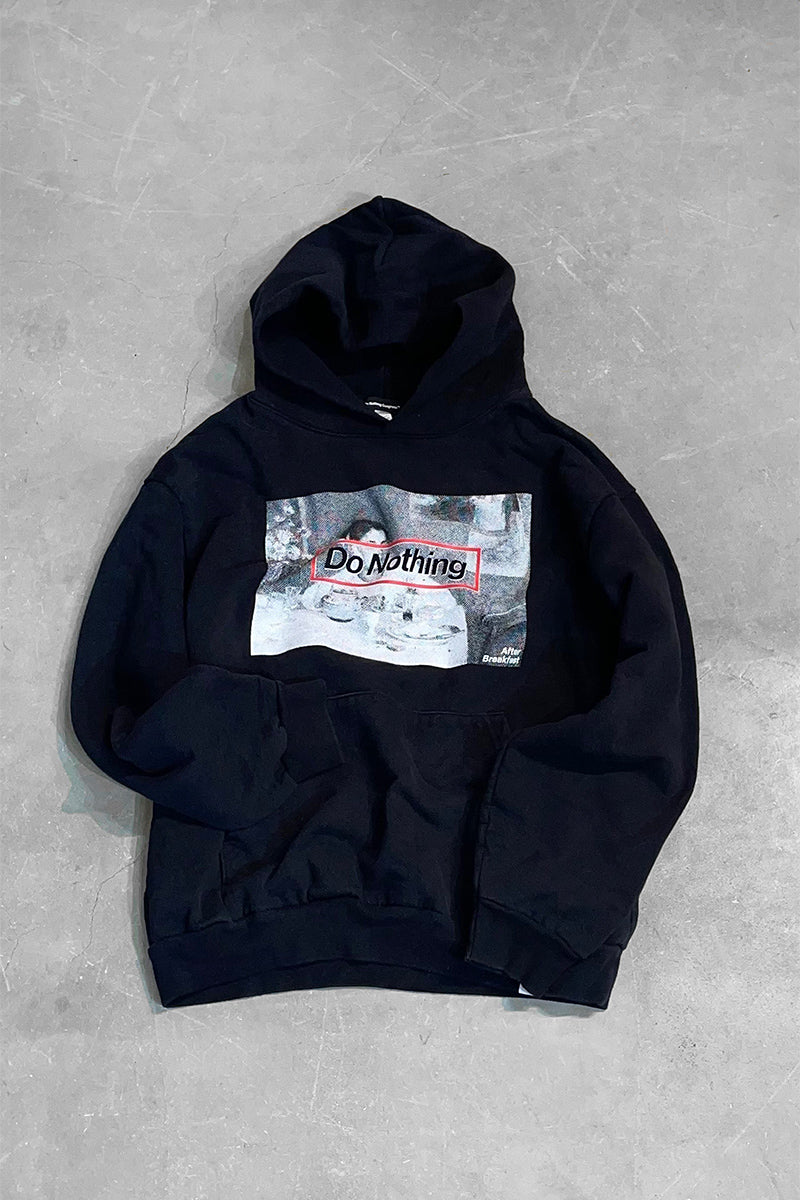 MADE IN USA AFTER BREAKFAST SWEAT HOODIE / BLACK [SIZE: L USED]