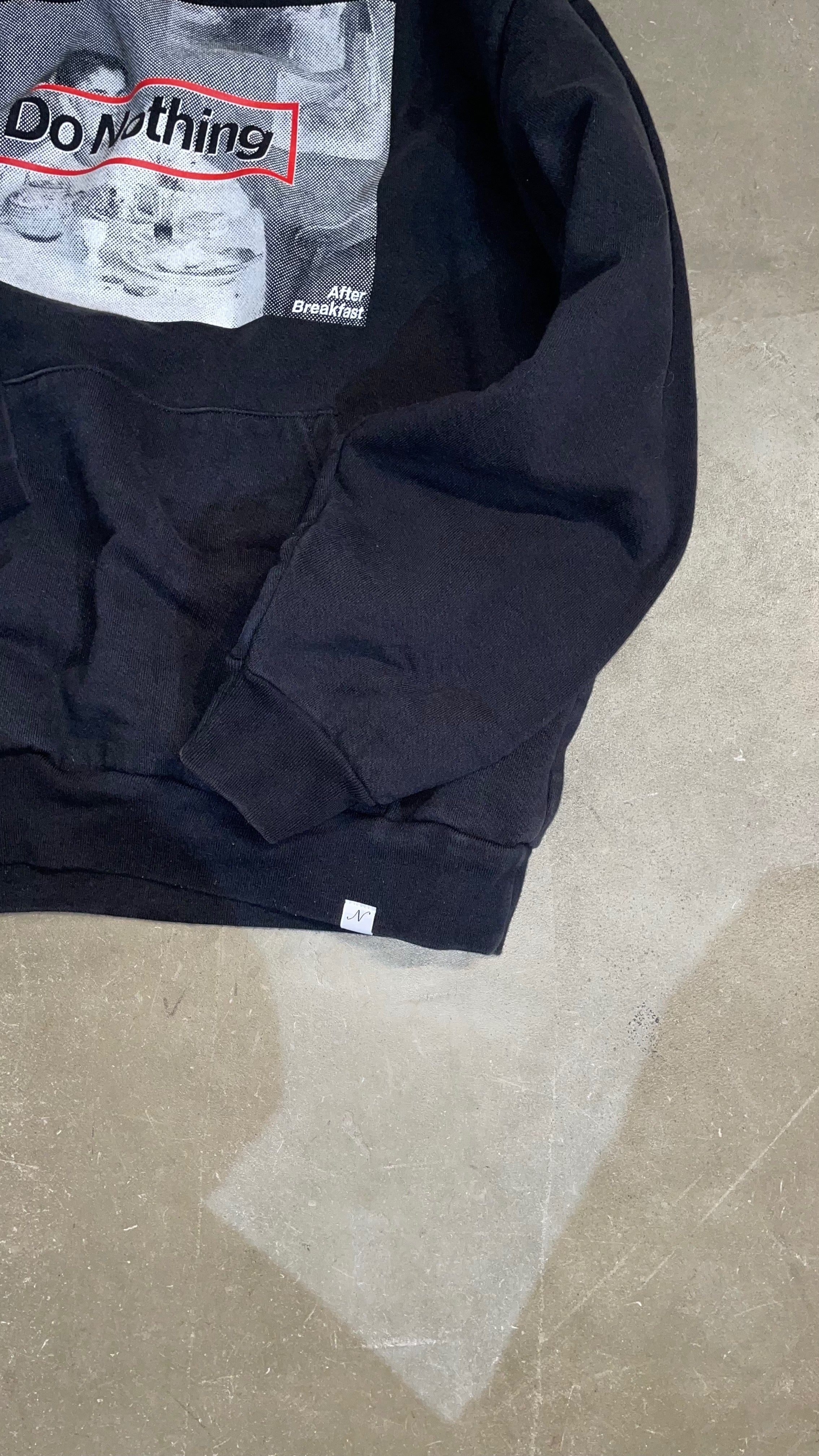 MADE IN USA AFTER BREAKFAST SWEAT HOODIE / BLACK [SIZE: L USED]