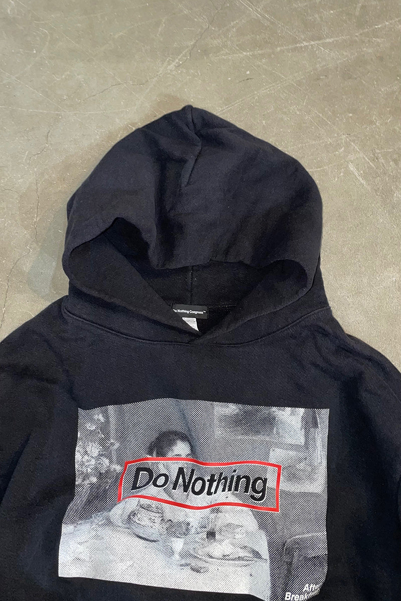 MADE IN USA AFTER BREAKFAST SWEAT HOODIE / BLACK [SIZE: L USED]