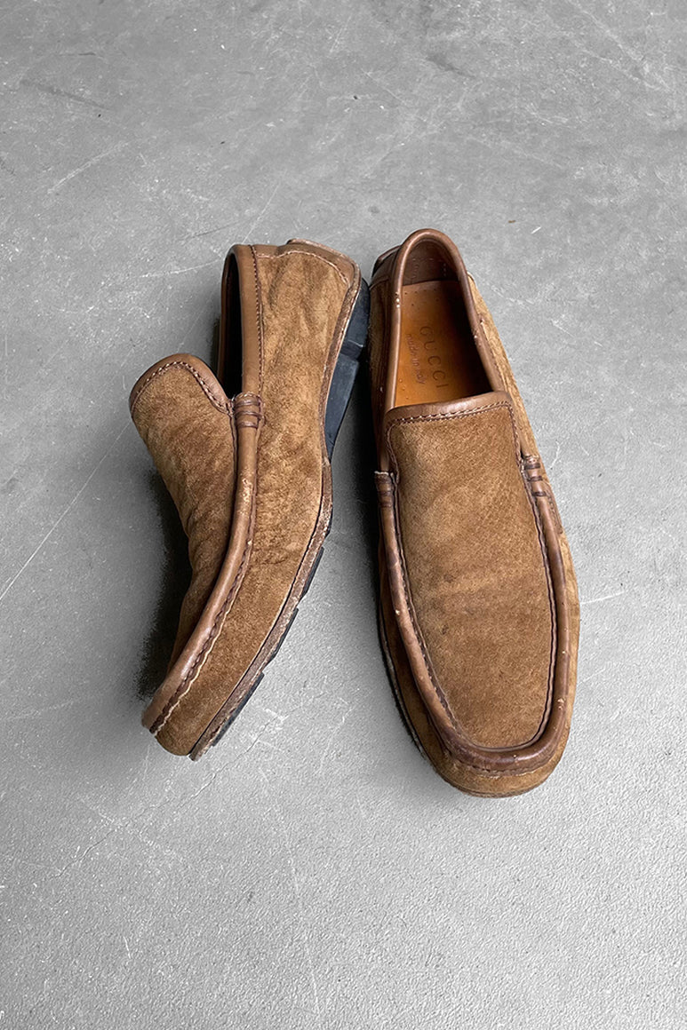 MADER IN ITALY SUEDE LEATHER LOAFER / BEIGE [SIZE: US8 (26.0cm相当) USED]