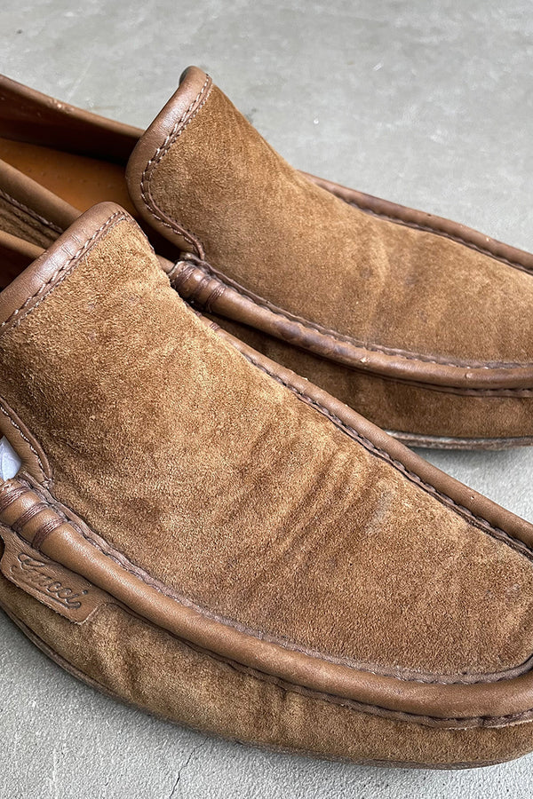 MADER IN ITALY SUEDE LEATHER LOAFER / BEIGE [SIZE: US8 (26.0cm相当) USED]