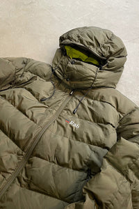 Y2K EARLY 00'S PERTEX ENDURANCE DOWN ASCENT JACKET / KHAKI [SIZE: S USED]