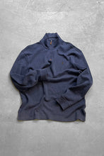 画像をギャラリービューアに読み込む, 90&#39;S EXCLUSIVE OF DECOLATION HALF-ZIP SWEATSHIRT / NAVY [SIZE: M USED]
