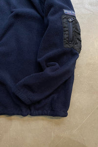 MADE IN USA 90'S HALF ZIP FLEECE JACKET / NAVY [SIZE: XL USED]