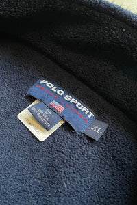 MADE IN USA 90'S HALF ZIP FLEECE JACKET / NAVY [SIZE: XL USED]