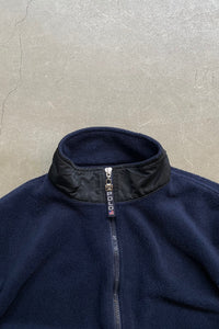 MADE IN USA 90'S HALF ZIP FLEECE JACKET / NAVY [SIZE: XL USED]