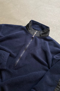 MADE IN USA 90'S HALF ZIP FLEECE JACKET / NAVY [SIZE: XL USED]