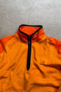 Y2K EARLY 00'S HALF-ZIP FLEECE JACKET / ORANGE [SIZE: M USED]