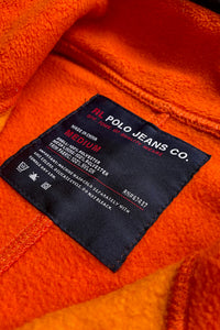 Y2K EARLY 00'S HALF-ZIP FLEECE JACKET / ORANGE [SIZE: M USED]