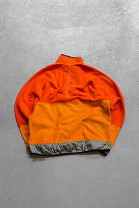 Y2K EARLY 00'S HALF-ZIP FLEECE JACKET / ORANGE [SIZE: M USED]