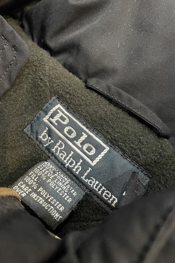 90'S INNER FLEECE ZIP JACKET / NAVY [SIZE: L USED]