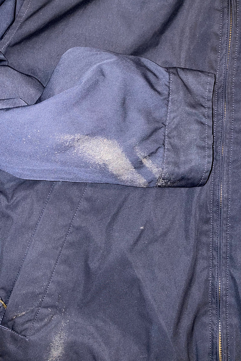90'S INNER FLEECE ZIP JACKET / NAVY [SIZE: L USED]