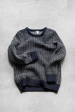 画像をギャラリービューアに読み込む, MADE IN NORWAY BIRDSEYE KNIT SWEATER / NAVY [SIZE: M USED]
