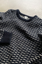 画像をギャラリービューアに読み込む, MADE IN NORWAY BIRDSEYE KNIT SWEATER / NAVY [SIZE: M USED]
