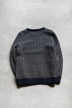 画像をギャラリービューアに読み込む, MADE IN NORWAY BIRDSEYE KNIT SWEATER / NAVY [SIZE: M USED]
