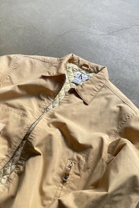 Y2K EARLY 00'S RIP STOP NYLON ZIP JACKET / NATURAL [SIZE: L USED]