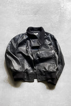 画像をギャラリービューアに読み込む, MADE IN USA Y2K 09&#39;S LIMITED EDITION LEATHER FLIGHT JACKET / BLACK [SIZE: XL USED]
