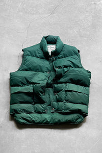 60'S GOOSE DOWN VEST / GREEN [SIZE: L USED]