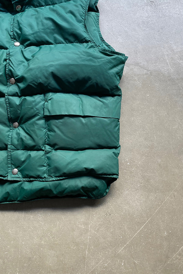 60'S GOOSE DOWN VEST / GREEN [SIZE: L USED]