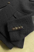 画像をギャラリービューアに読み込む, MADE IN ENGLAND HARRIS TWEED &amp; VENTILE WOOL JACKET  / NAVY [SIZE: 48 USED]
