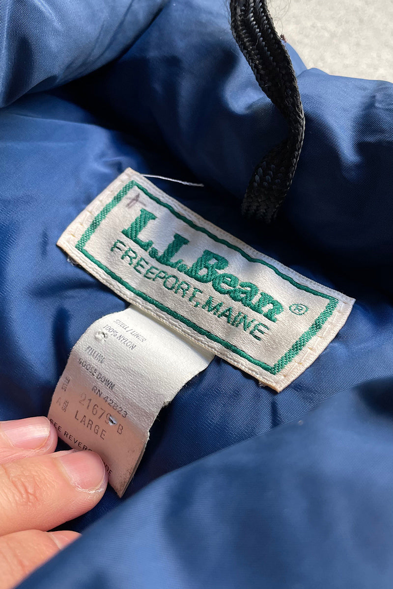 70-80'S GOOSE DOWN VEST / NAVY [SIZE: L USED]
