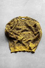 画像をギャラリービューアに読み込む, MADE IN ITALY 80&#39;S SHETLAND WOOL KNIT SWEATER / YELLOW [SIZE: L USED]
