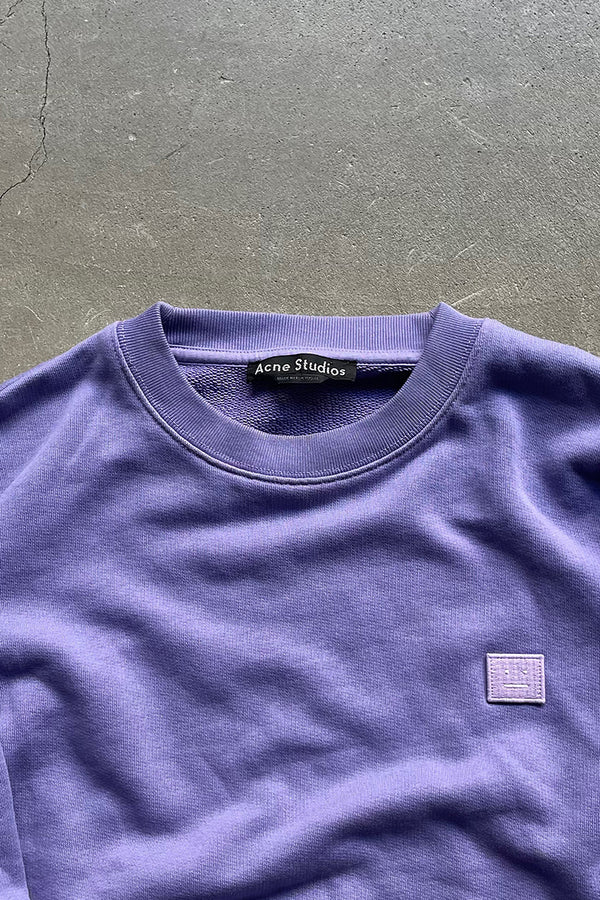 MADE IN PORTUGAL FACE LOGO PATCH SWEATSHIRT / PURPLE [SIZE: XS USED]