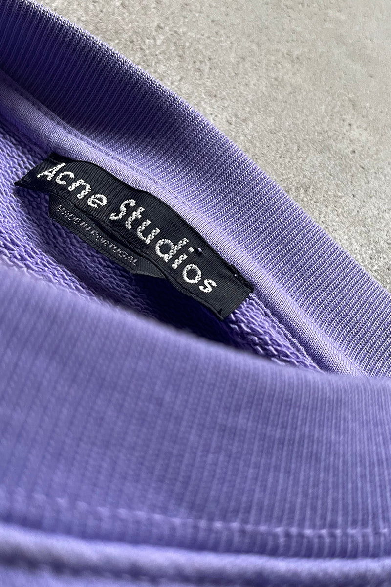 MADE IN PORTUGAL FACE LOGO PATCH SWEATSHIRT / PURPLE [SIZE: XS USED]