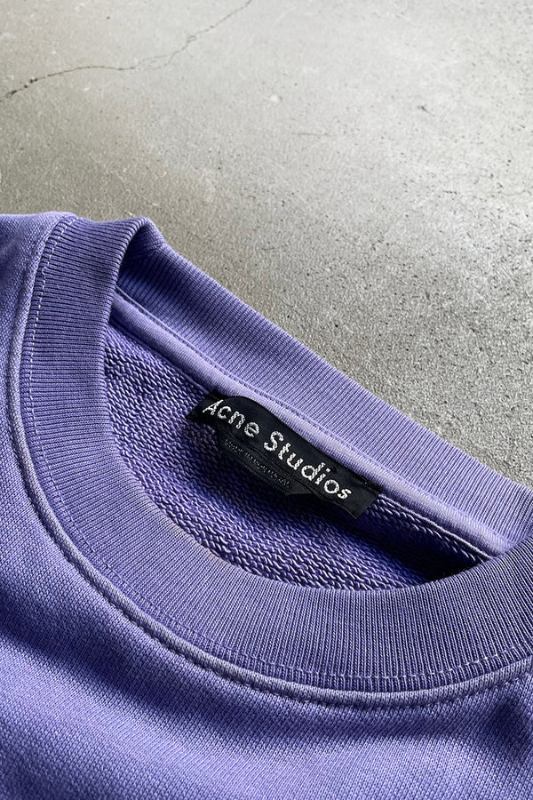 MADE IN PORTUGAL FACE LOGO PATCH SWEATSHIRT / PURPLE [SIZE: XS USED]