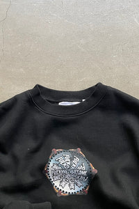 PRINT SWEATSHIRT / BLACK [SIZE: L USED]