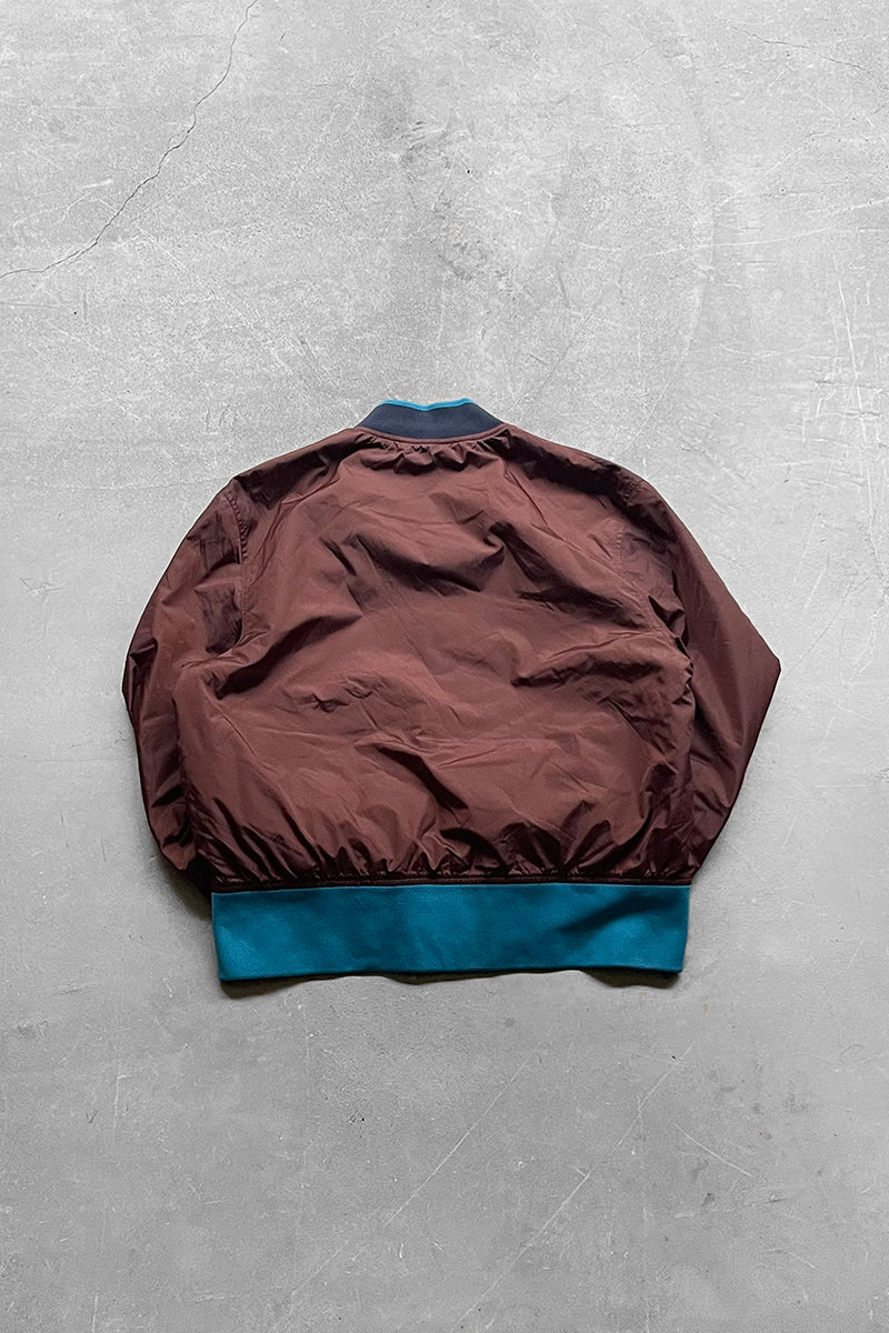 REVERSIBLE NYLON PUFF JACKET / BROWN [SIZE: S USED]