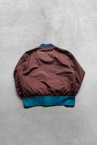 REVERSIBLE NYLON PUFF JACKET / BROWN [SIZE: S USED]