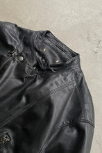 画像をギャラリービューアに読み込む, LAMB LEATHER RIDERS JACKET / BLACK [SIZE: M	 USED]
