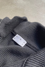 画像をギャラリービューアに読み込む, MADE IN ROMANIA MERINO WOOL DRIVERS KNIT SWEATER / NAVY [SIZE: M USED]
