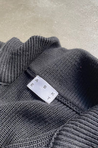 MADE IN ROMANIA MERINO WOOL DRIVERS KNIT SWEATER / NAVY [SIZE: M USED]