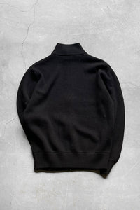 MADE IN ROMANIA MERINO WOOL DRIVERS KNIT SWEATER / NAVY [SIZE: M USED]