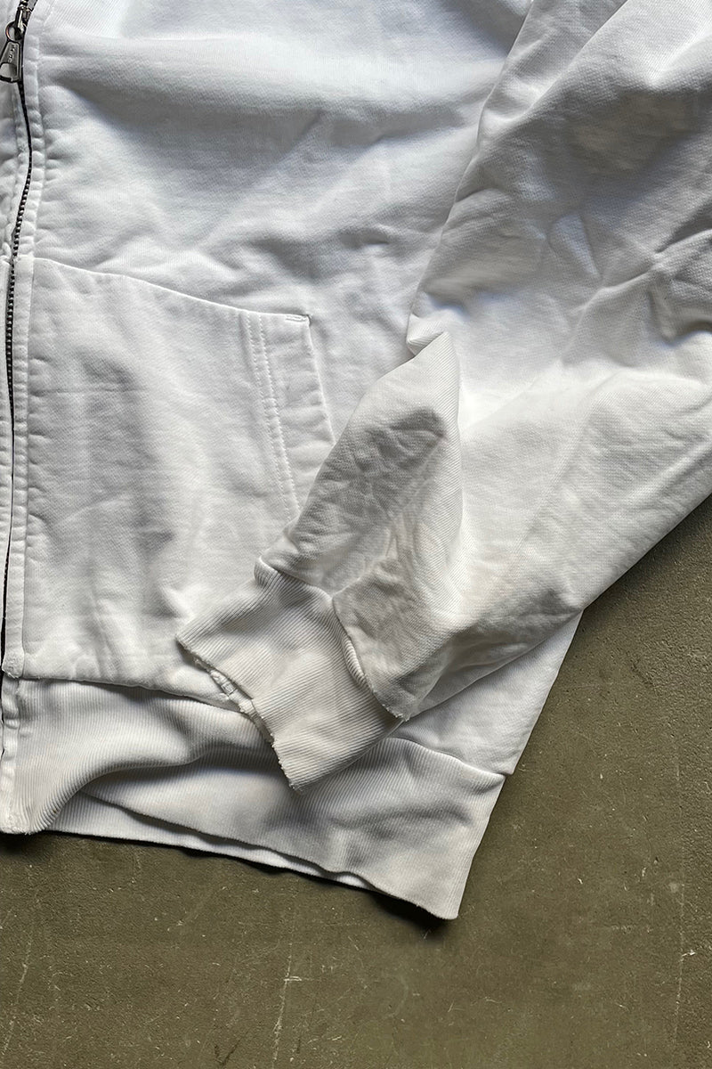 90'S ZIP SWEAT HOODIE / WHITE [SIZE: L USED]
