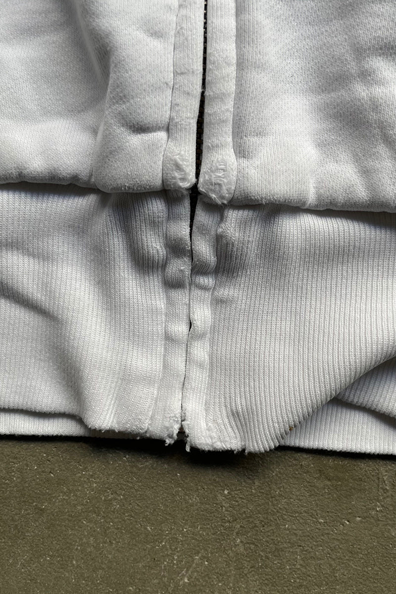90'S ZIP SWEAT HOODIE / WHITE [SIZE: L USED]