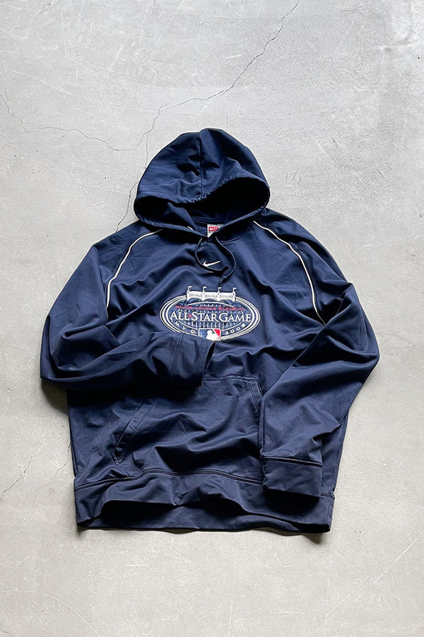 08'S MLB ALL STAR GAME HOODIE / NAVY [SIZE: L USED]