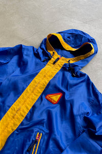 90'S ZIP NYLON HOODIE JACKET / BLUE [SIZE: XL USED]