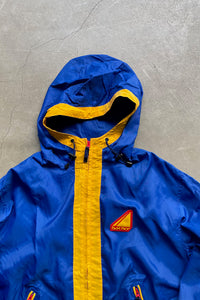 90'S ZIP NYLON HOODIE JACKET / BLUE [SIZE: XL USED]