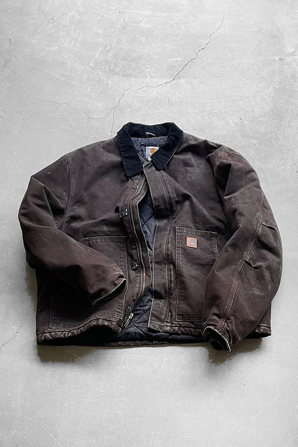 MADE IN MEXICO 14'S DUCK TRADITIONAL JACKET / BROWN [SIZE: XL USED]