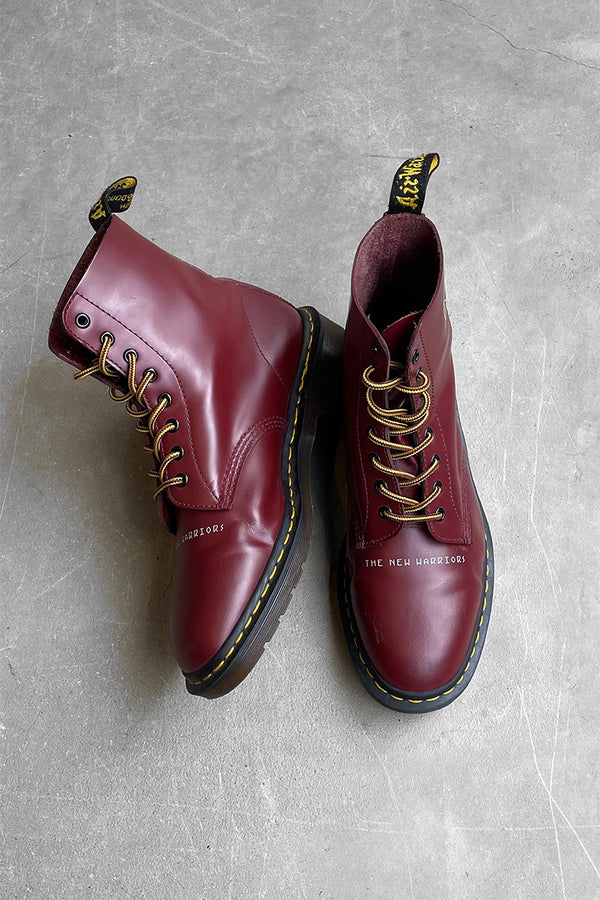 MADE IN ENGLAND 8-HOLE LEATHER BOOTS / BURGUNDY [SIZE US10.0 (28.0cm equivalent) USED]