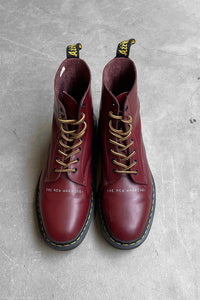 MADE IN ENGLAND 8-HOLE LEATHER BOOTS / BURGUNDY [SIZE US10.0 (28.0cm相当) USED]