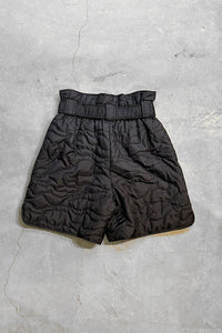 QUILTING NYLON SHORT PANTS / BLACK [SIZE: 36 USED]