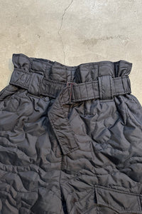 QUILTING NYLON SHORT PANTS / BLACK [SIZE: 36 USED]