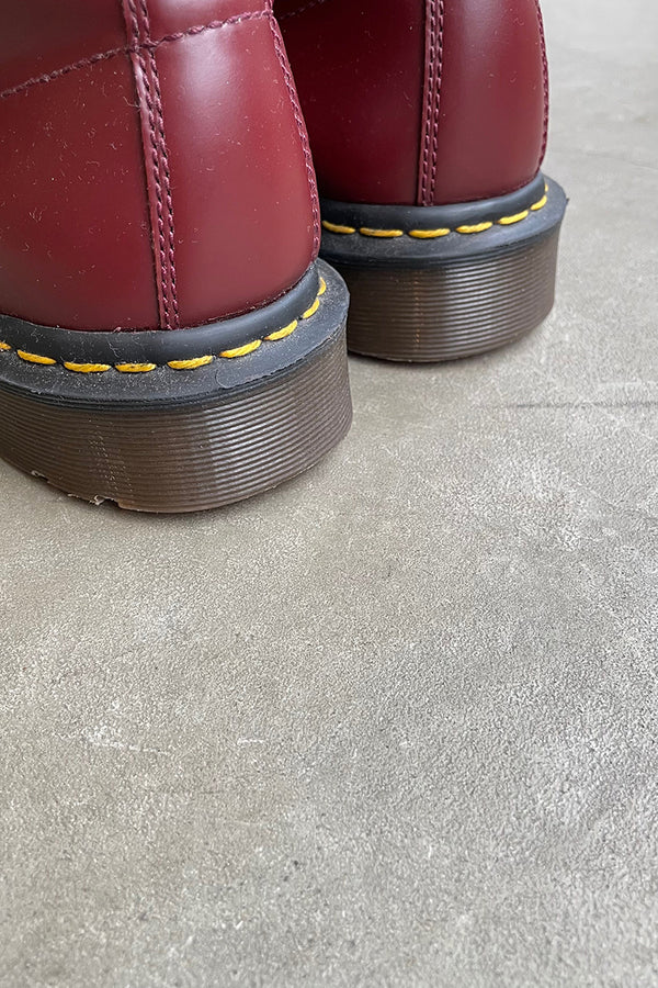MADE IN ENGLAND 8-HOLE LEATHER BOOTS / BURGUNDY [SIZE US10.0 (28.0cm equivalent) USED]