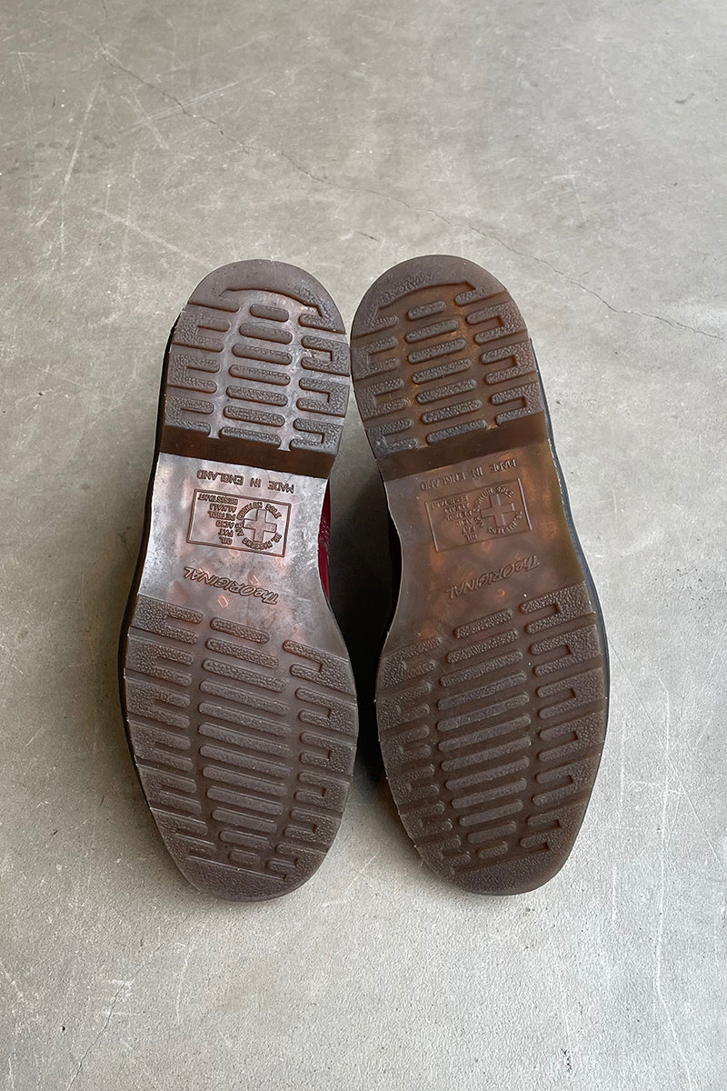 MADE IN ENGLAND 8-HOLE LEATHER BOOTS / BURGUNDY [SIZE US10.0 (28.0cm equivalent) USED]