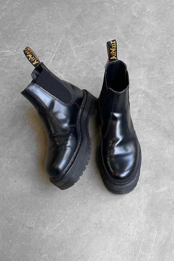QUAD CHELSEA SIDE GOA LEATHER BOOTS / BLACK [SIZE: US10.0(28.0cm) USED]
